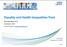 Equality and Health Inequalities Pack: NHS Bassetlaw CCG