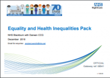 Equality and Health Inequalities Pack: NHS Blackburn with Darwen CCG