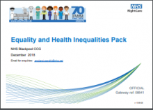 Equality and Health Inequalities Pack: NHS Blackpool CCG