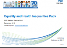 Equality and Health Inequalities Pack: NHS Bradford Districsts CCG