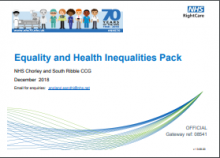 Equality and Health Inequalities Pack: NHS Chorley and South Ribble CCG