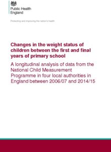 Changes in the weight status of children between the first and final years of primary school: A longitudinal analysis of data from the National Child Measurement Programme in four local authorities in England between 2006/07 and 2014/15