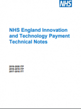 NHS England Innovation and Technology Payment 2019 to 2020: Technical Notes