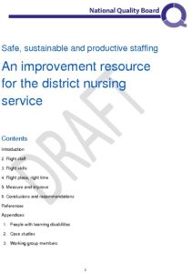 Safe, sustainable and productive staffing: An improvement resource for the district nursing service