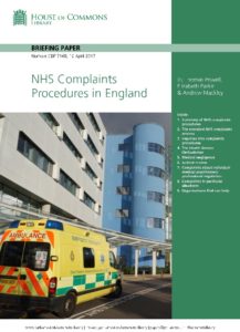 NHS Complaints Procedures In England: (Briefing Paper CBP-7168)