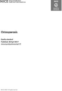 Osteoporosis: Quality standard [QS149]