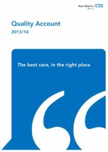 East Cheshire NHS Trust: Quality Account 2013/2014