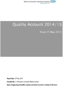 Wirral University Teaching Hospital NHS Foundation Trust: Quality Account 2014/2015