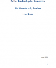 Better leadership for tomorrow: NHS Leadership Review