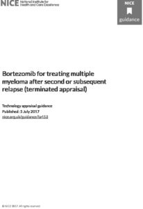 Bortezomib for treating multiple myeloma after second or subsequent relapse (terminated appraisal): Technology appraisal [TA453]